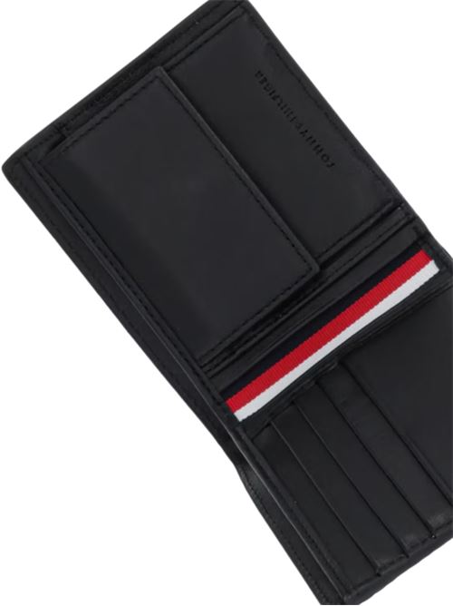 Portafoglio nero in pelle Tommy Hilfiger | AM0AM13732BDS